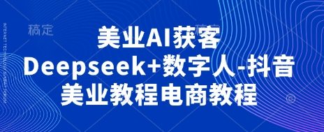 美业AI获客Deepseek+数字人-抖音美业教程电商教程