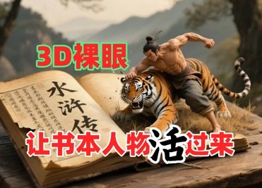 书本人物裸眼3D视频，新的玩法，流量超猛，保姆级教程