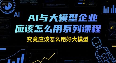 AI与大模型企业应该怎么用系列课程，究竟应该怎么用好大模型