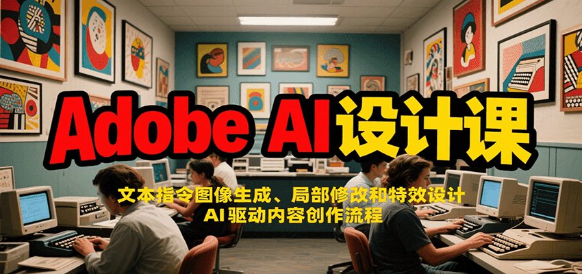 Adobe AI设计课：文本指令图像生成、局部修改和特效设计，AI驱动内容创作流程