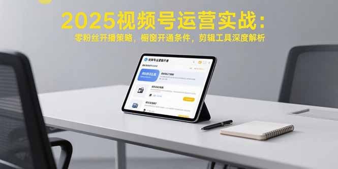 2025视频号运营实战：零粉丝开播策略，橱窗开通条件，剪辑工具深度解析