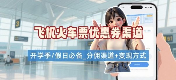 学生党必看！机票火车票优惠券申请渠道 + 项目打法，开学季节日速存