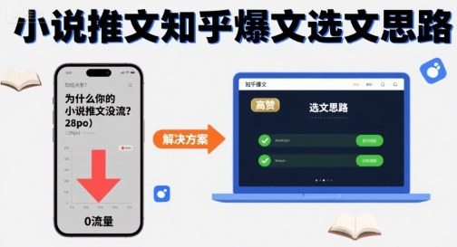 为什么你的小说推文没流量？小说推文知乎爆文选文思路