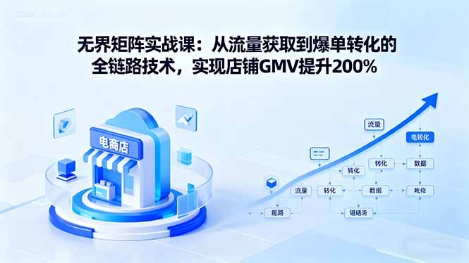 无界矩阵实战课：从流量获取到爆单转化的全链路技术，实现店铺GMV提升200%