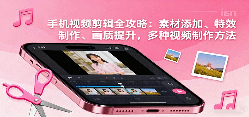 手机视频剪辑全攻略：素材添加、特效制作、画质提升，多种视频制作方法