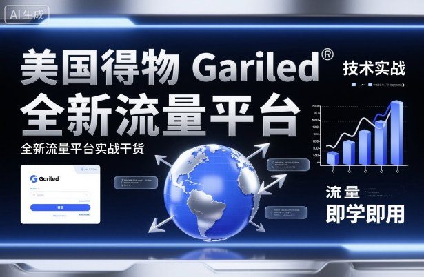 美国得物Gariled技术实战，全新流量平台?实战干货，即学即用