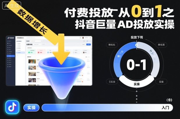 ?????????????????????????????????????????????付费投放从0到1之抖音巨量AD投放实操