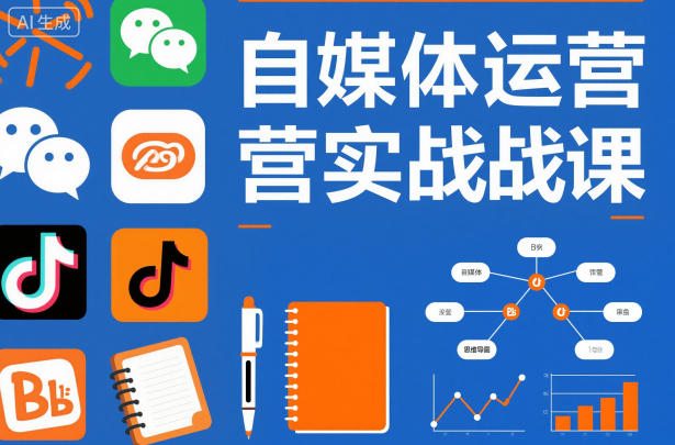 自媒体运营实战课，掌握一套系统的自媒体运营底层方法论，成为优秀的内容创作者